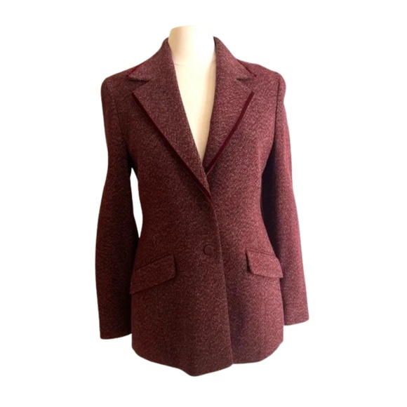 Louis Féraud Burgundy Textured BlazerTailoredF38 / D36